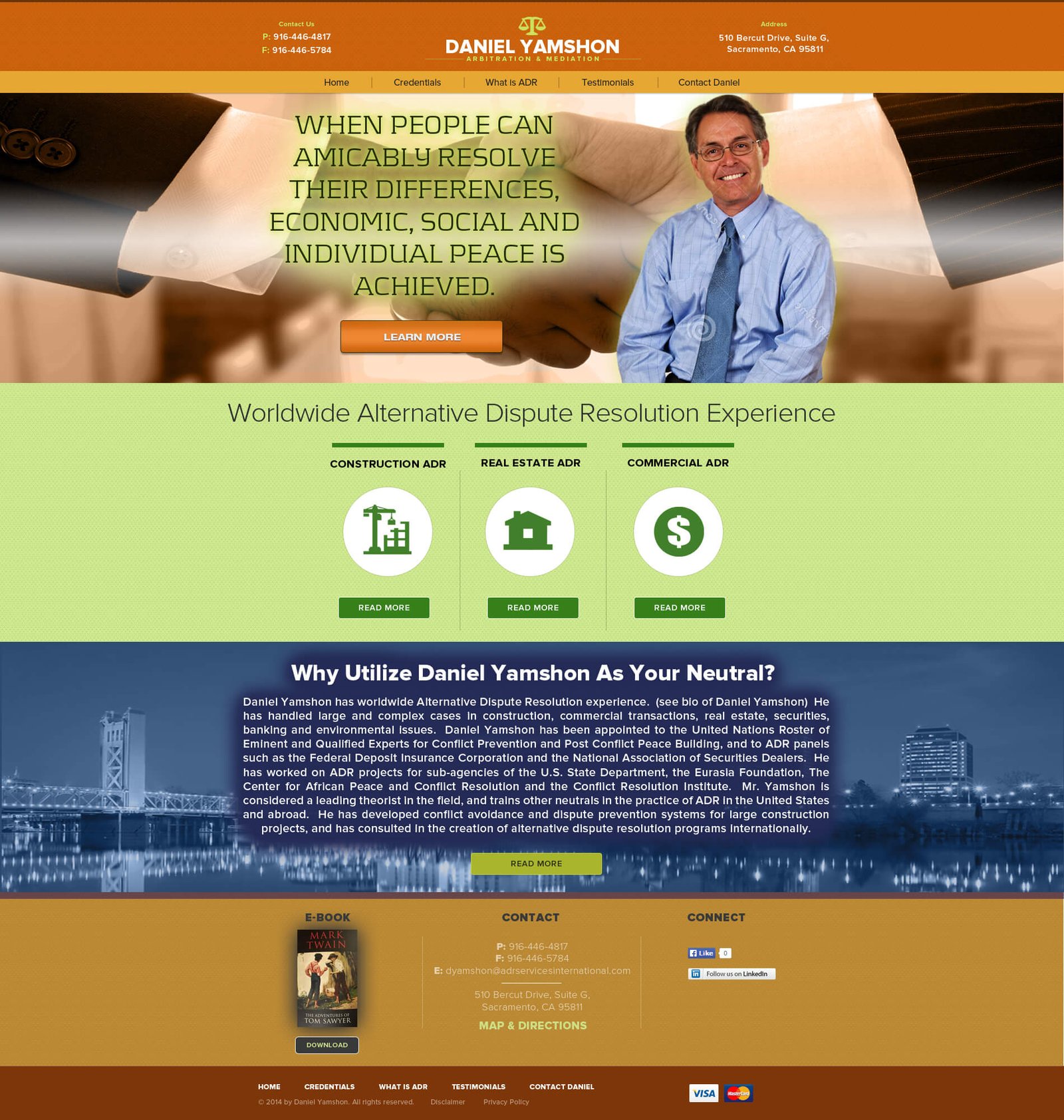 Daniel Yamshon website screenshot