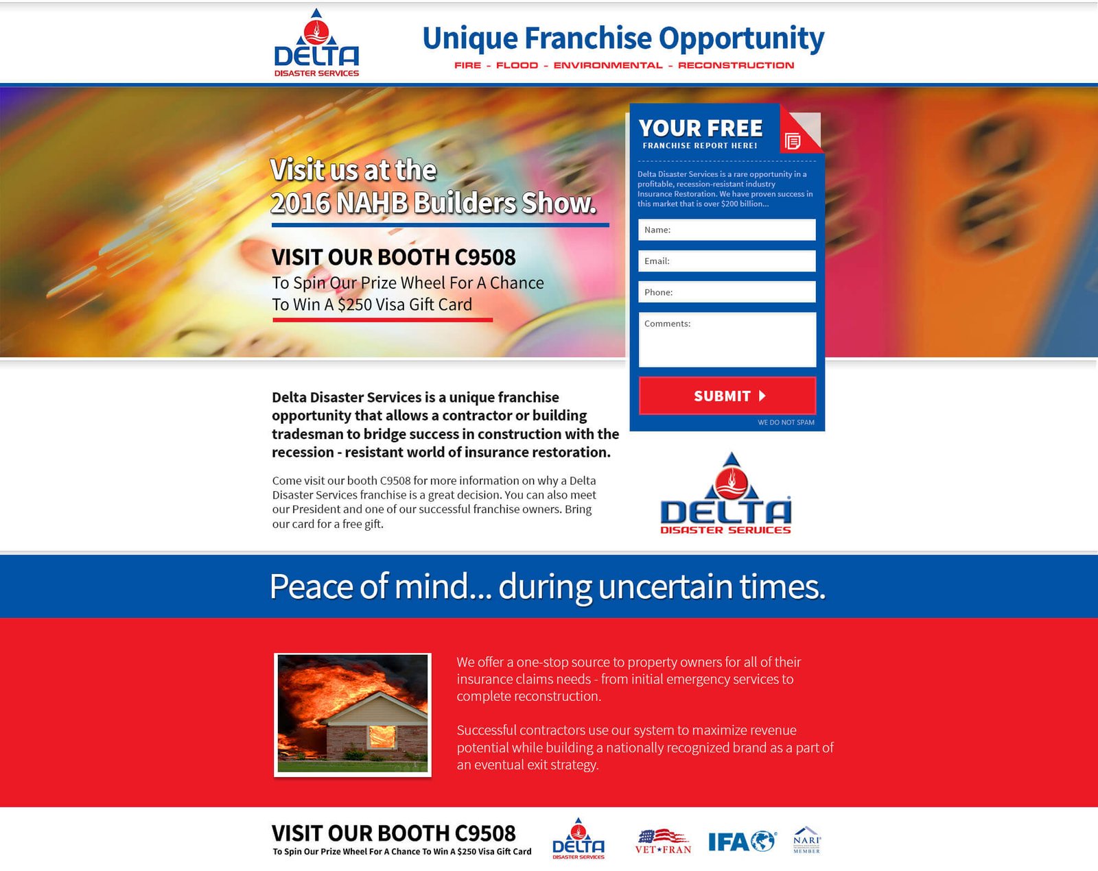 Delta Trade Show website screenshot