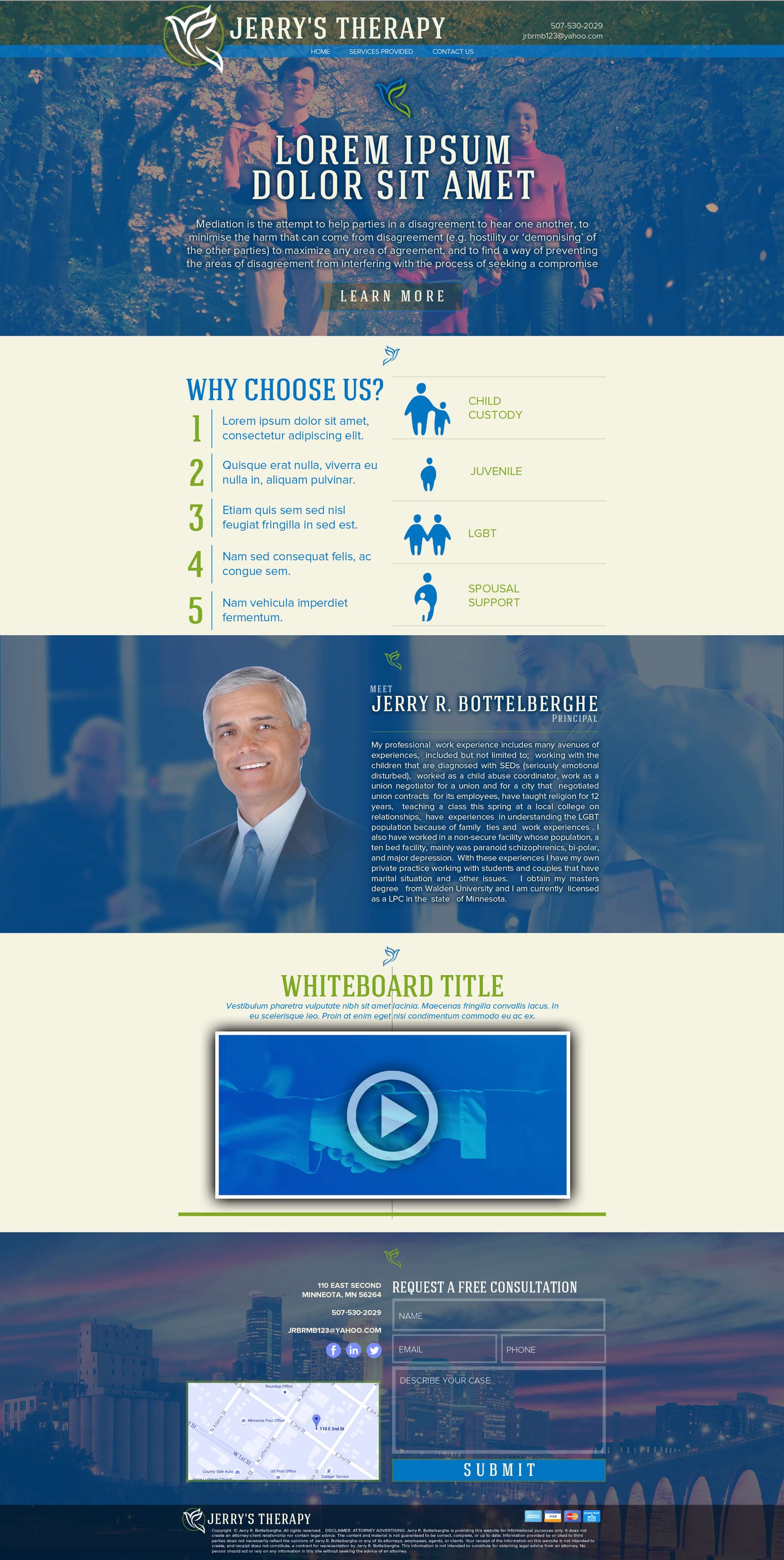 Jerry Bottelberghe website screenshot