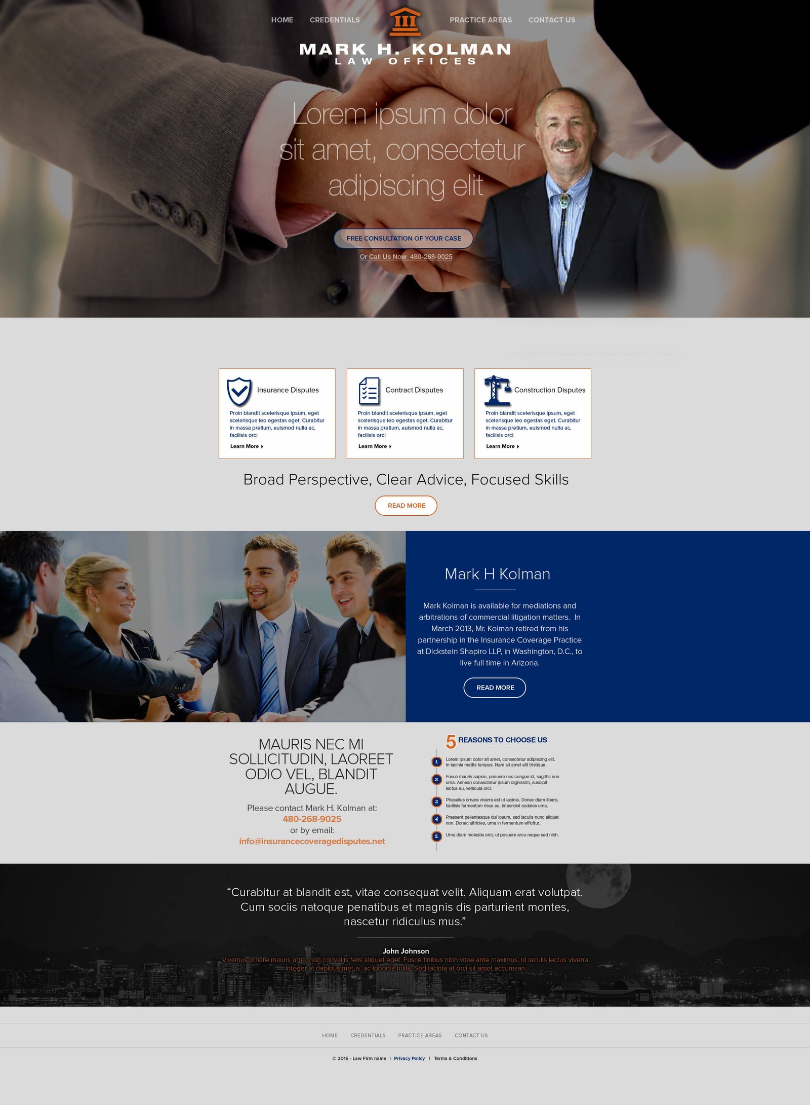 Mark Kolman website screenshot