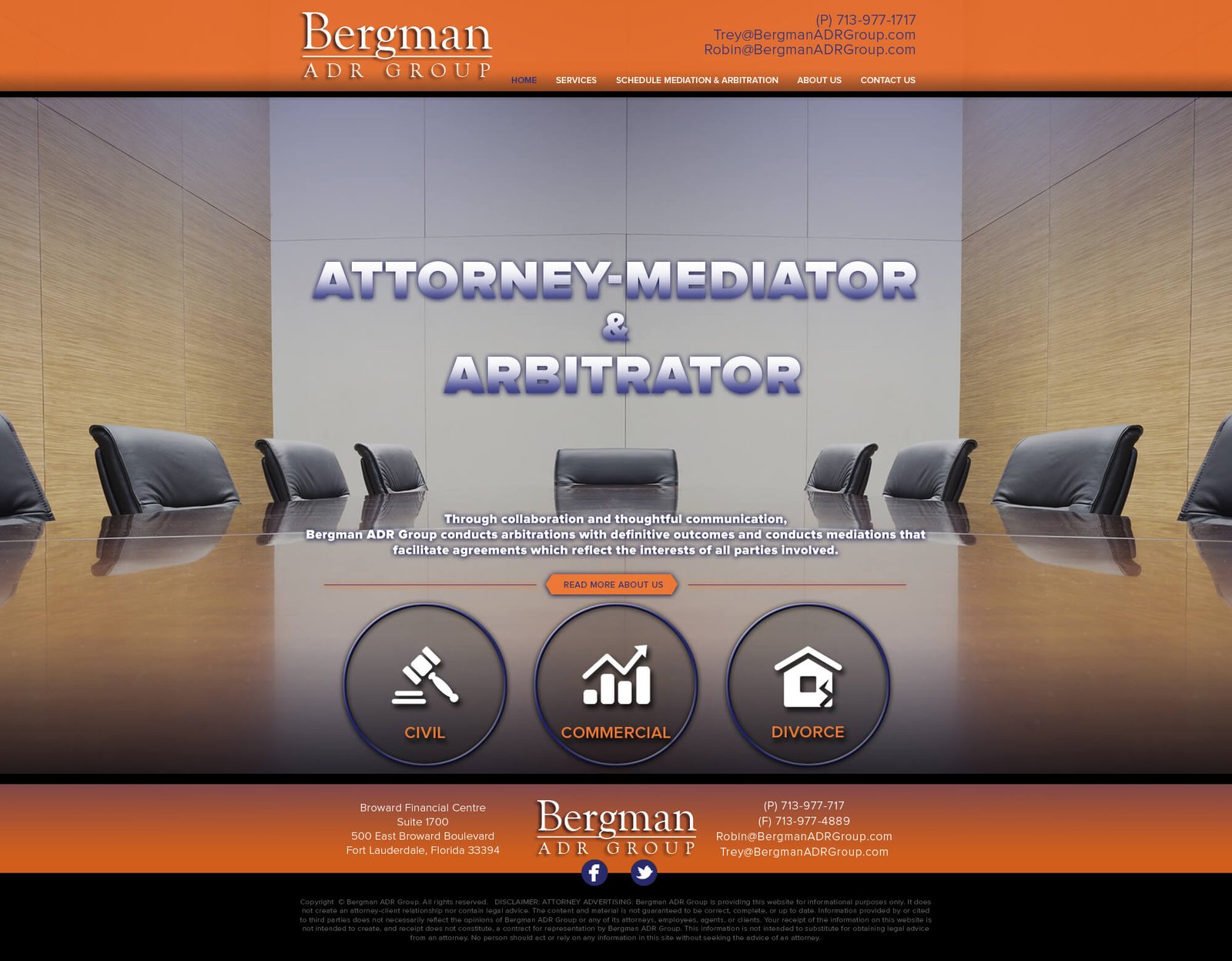 Trey Bergman website screenshot