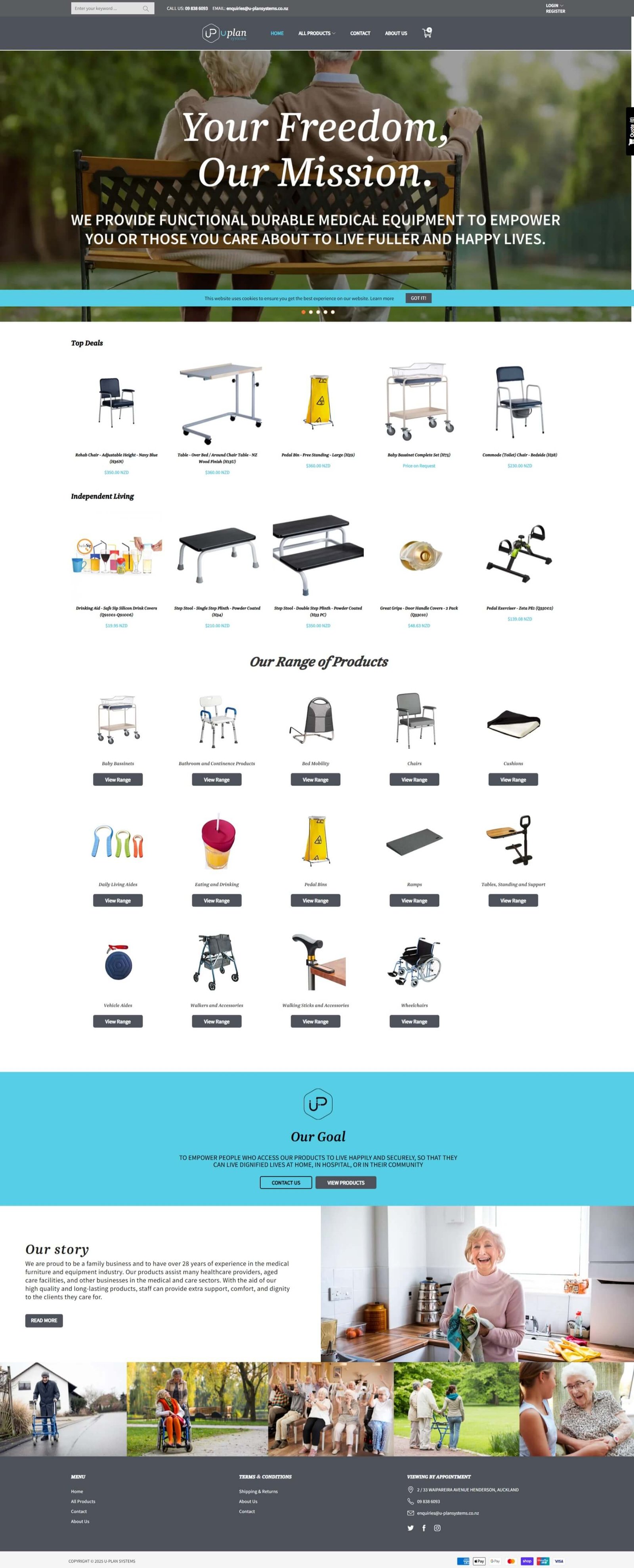 u-plansystems.co.nz website screenshot